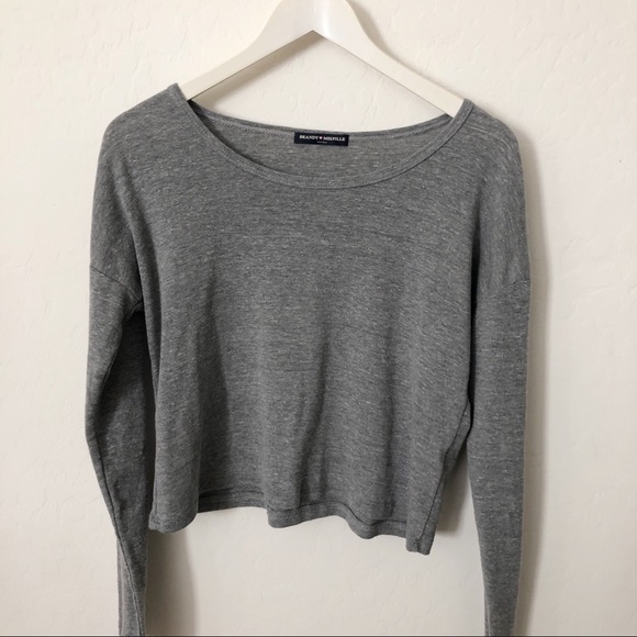 Brandy Melville Tops - Brandy Melville grey long sleeve
